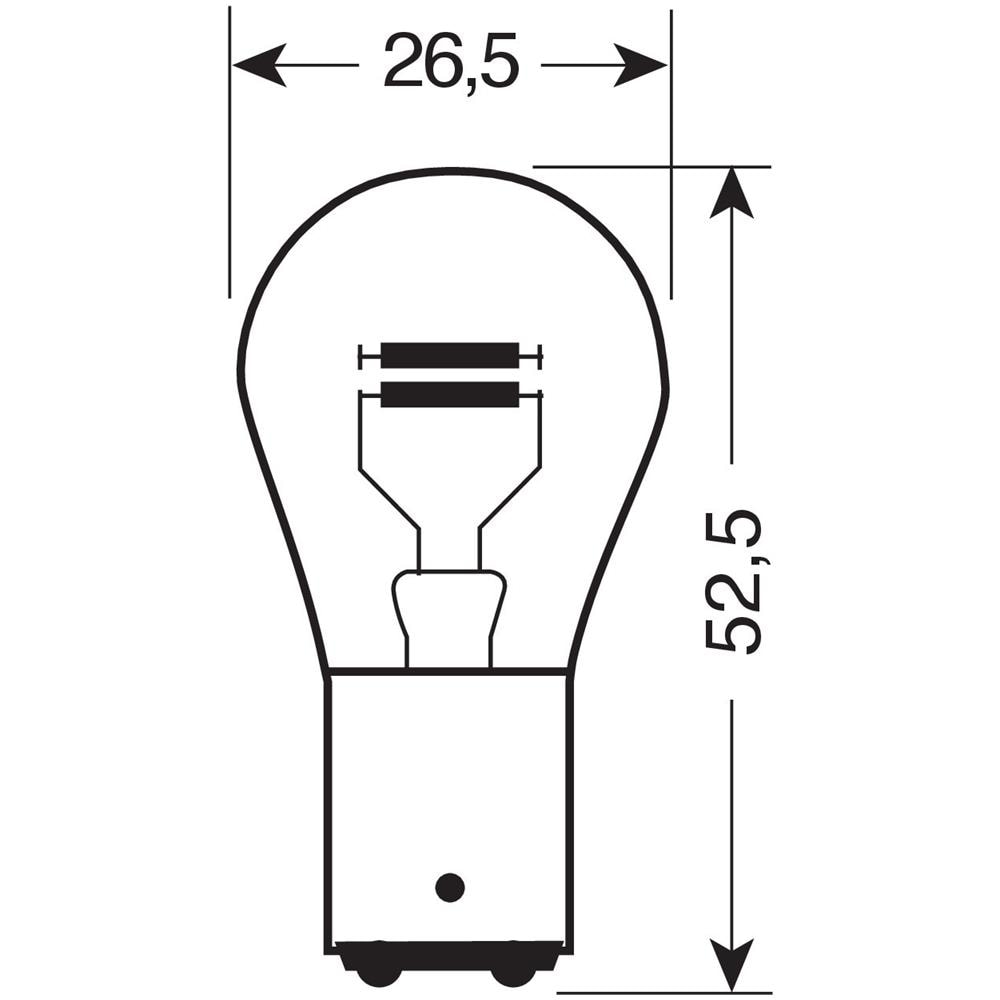 Lampa 12v Diadem - Pr21-5w - 21-5w - Baw15d - 1 Pz - Blister - Rosso - Foto 2