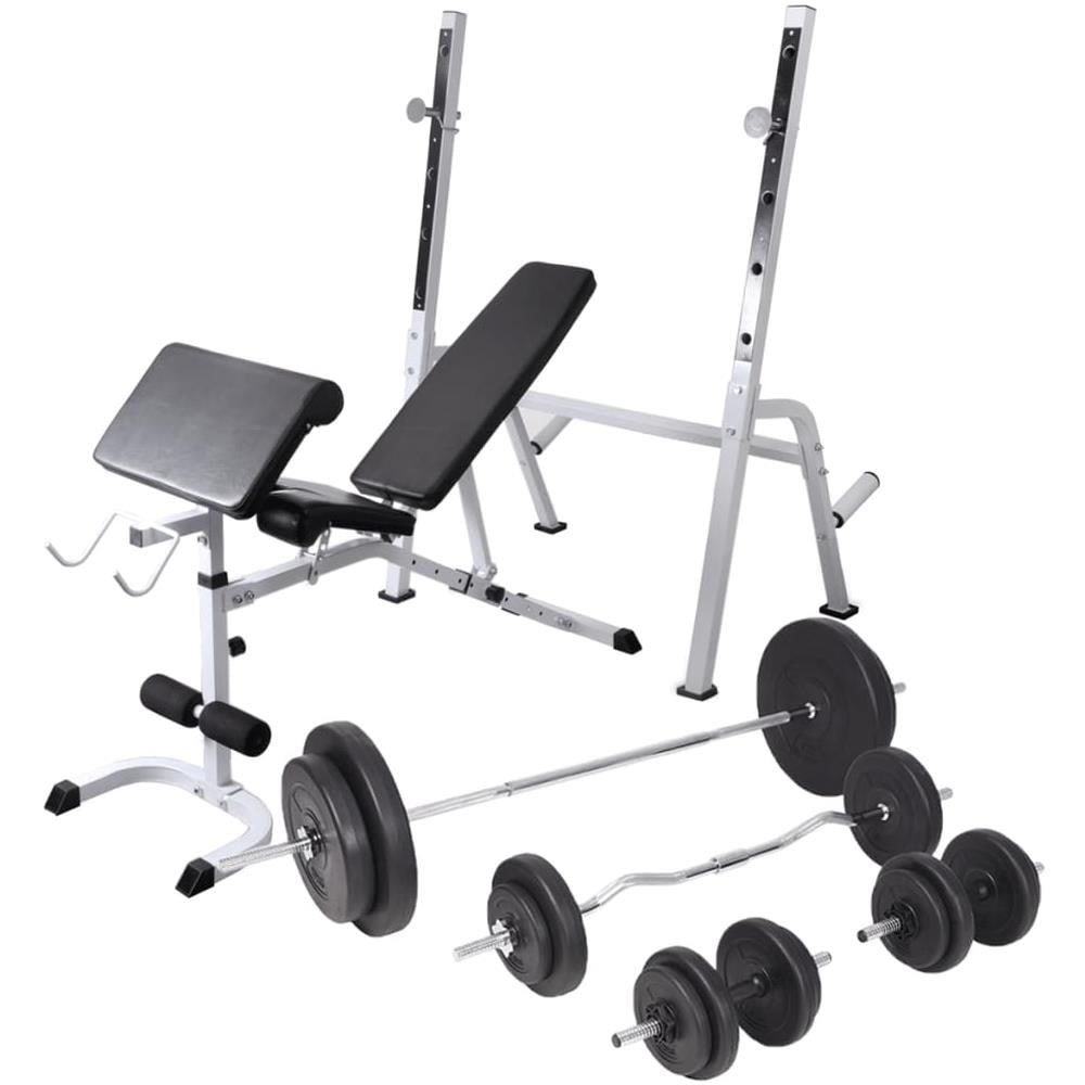 Panca Multifunzione Con Rack Bilanciere E Set Manubri 90 Kg - Foto 1
