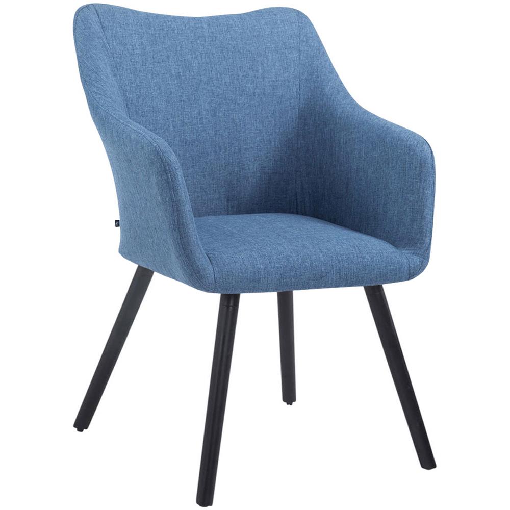 Colore:blu Colore della cornice:bianco Sedia Poltroncina Design Mccoy In Stoffa I Poltrona Soggiorno Deco Con Braccioli I Poltrona Attesa Carico Max 160KG 