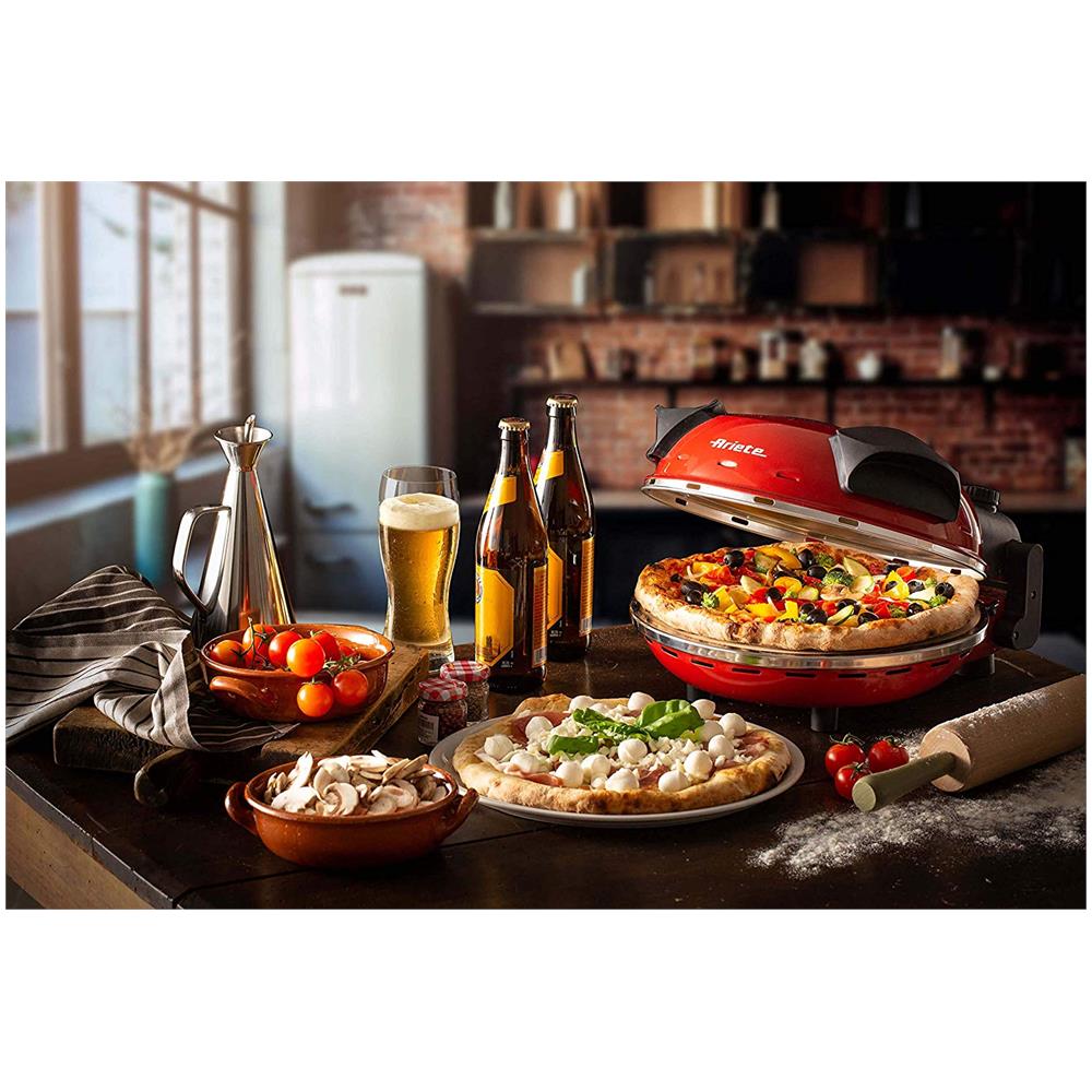 ARIETE - Fornetto Pizza 909 con Temperatura Massima di 400 gradi Colore  Rosso - ePRICE