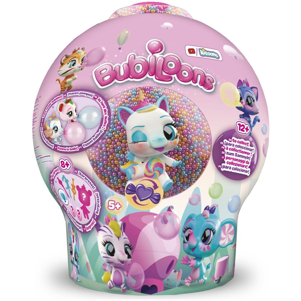 Bubiloons, Animali Da Collezione Mini Bambola A Sorpresa Che Fanno Palloncini, Capsula Di Caramelle Bubble Con Palline, Giocattolo Per Bambina I Bambino - Foto 1