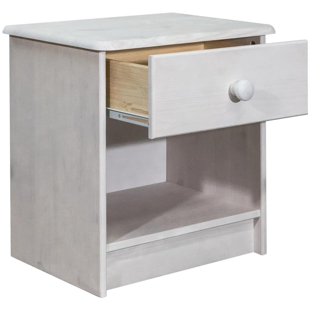 Comodino 41x30x42 Cm In Legno Massello Di Pino - Foto 7