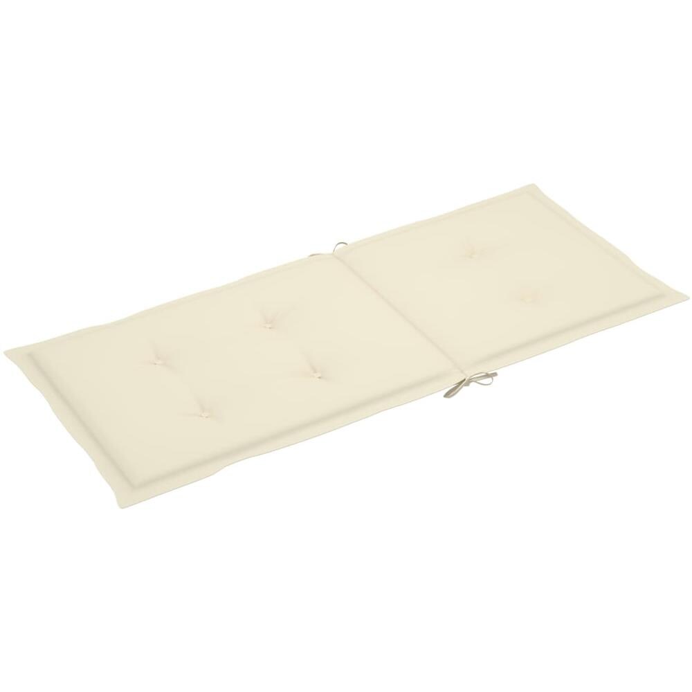 Cuscini per Sedie da Giardino 6 pz Crema 120x50x4 cm - Foto 2