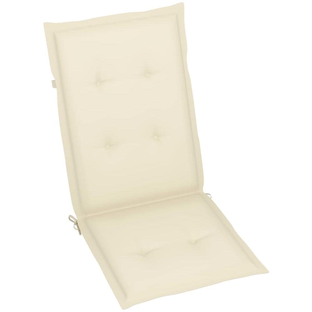 Cuscini per Sedie da Giardino 6 pz Crema 120x50x4 cm - Foto 3