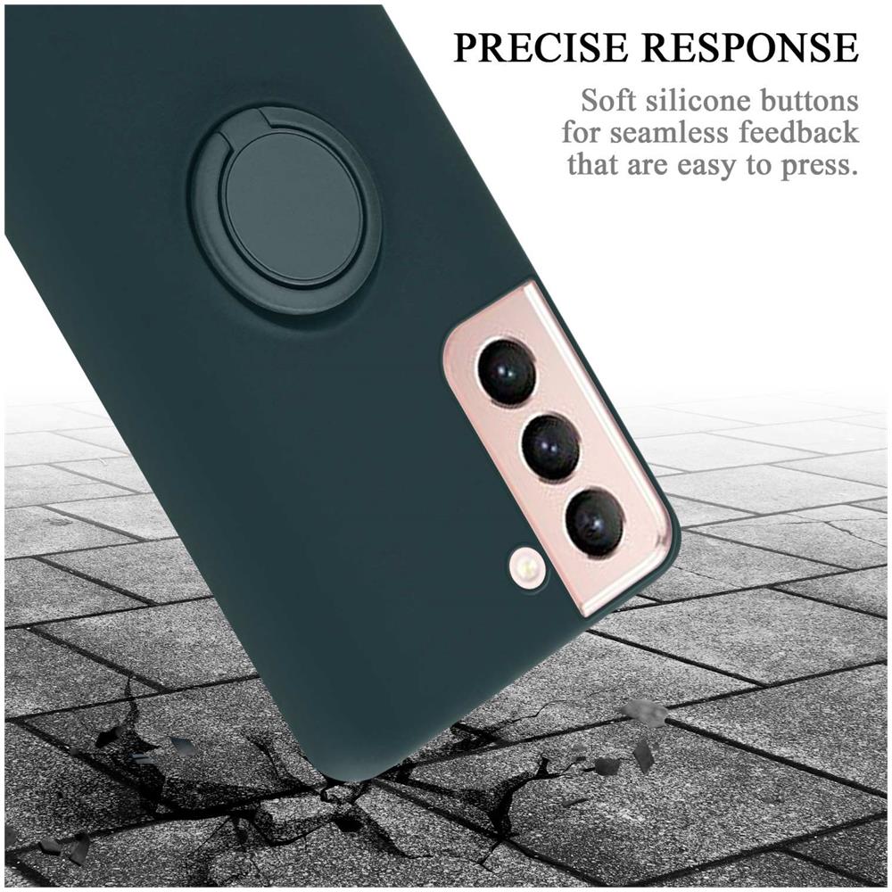 Cadorabo Custodia Compatibile Con Samsung Galaxy S22 In Liquid Verde - Coperchio Protettivo In Silicone Tpu Flessibile Con Anello - Foto 8
