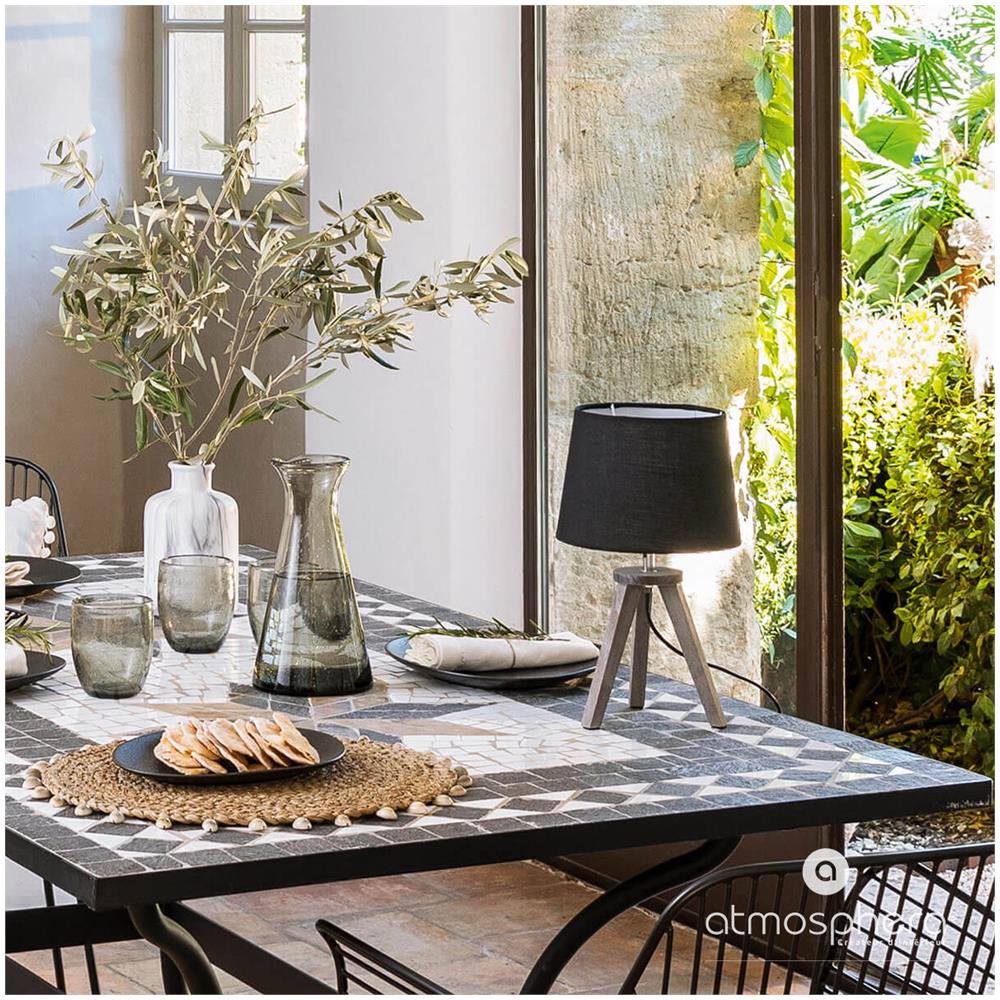 Lampada Da Comodino 3 Gambe Mini Lin, 31 Cm, Beige - Foto 2