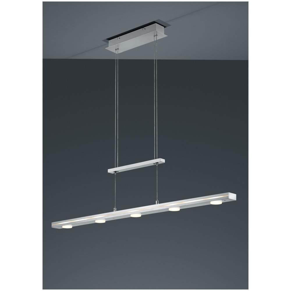 Lacal Sospensione Led 7 Luci Bidirezionale Dim. + Luce Calda / fredda Colore Acciaio L. 100cm - Foto 1