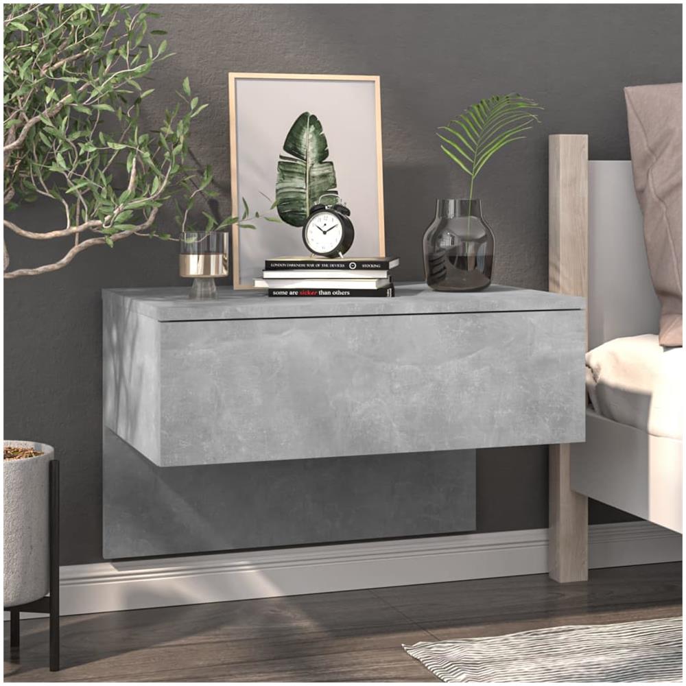 Comodini a Muro 2 pz Grigio Cemento - Foto 2