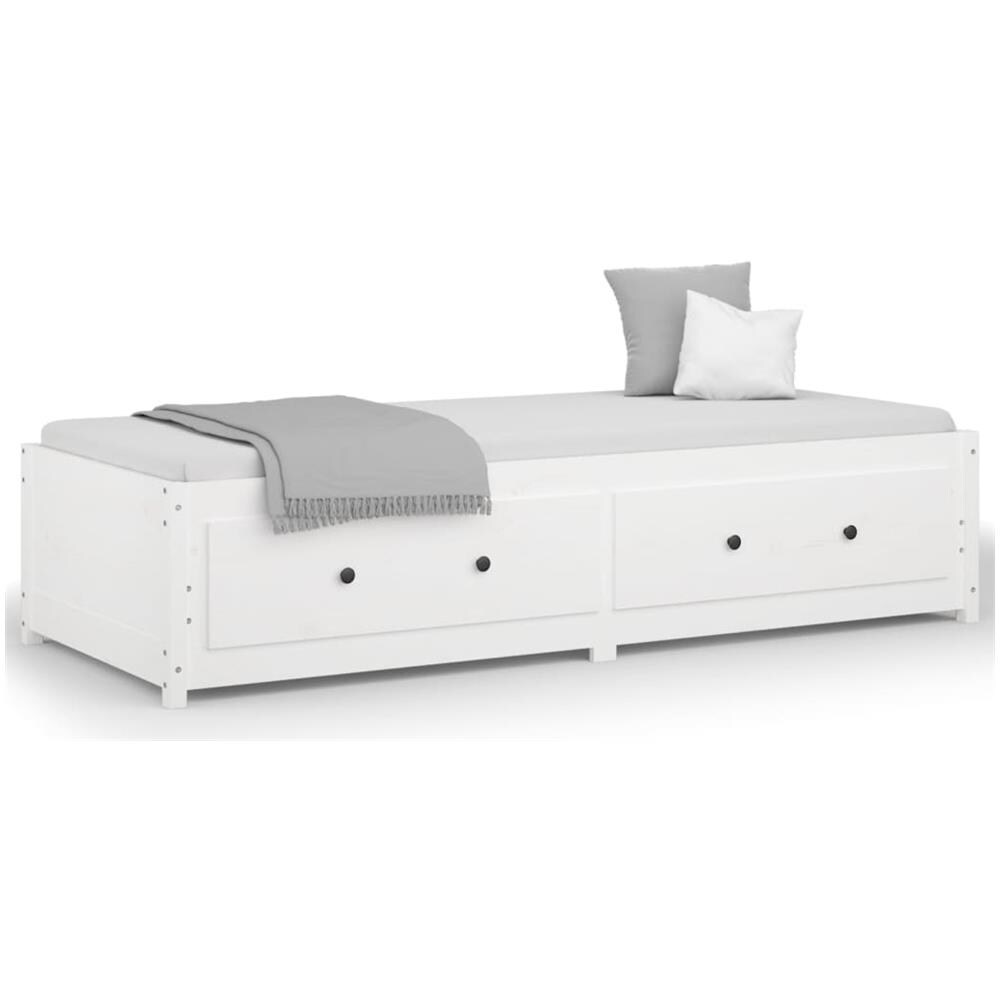 Dormeuse Bianca 90x200 Cm In Legno Massello Di Pino - Foto 2