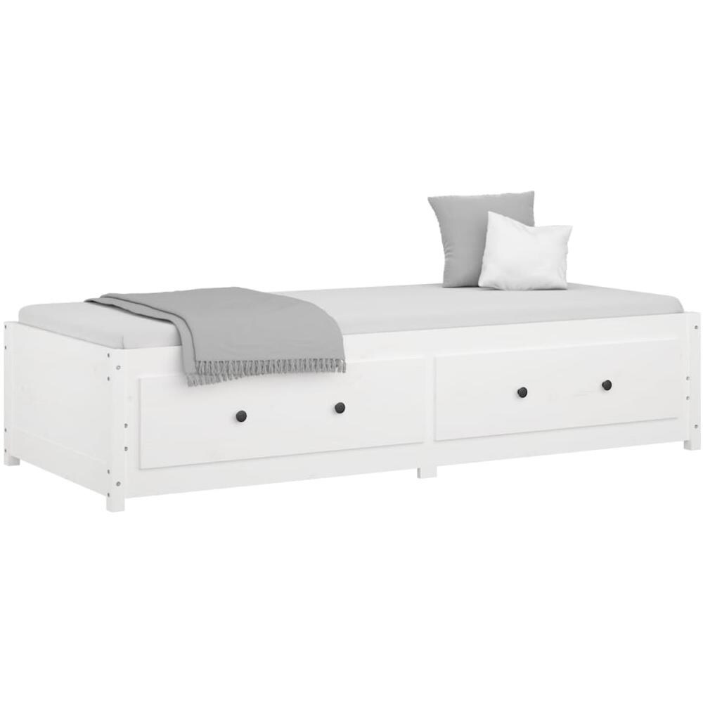 Dormeuse Bianca 90x200 Cm In Legno Massello Di Pino - Foto 3