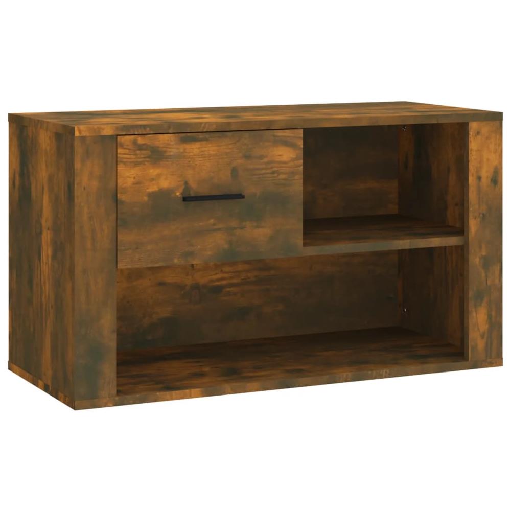 Scarpiera Rovere Fumo 80x35x45 Cm In Legno Multistrato - Foto 2