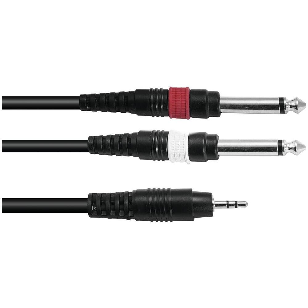 Cavo adattatore 3,5 jack / 2xjack 1,5 m Bk - Foto 1