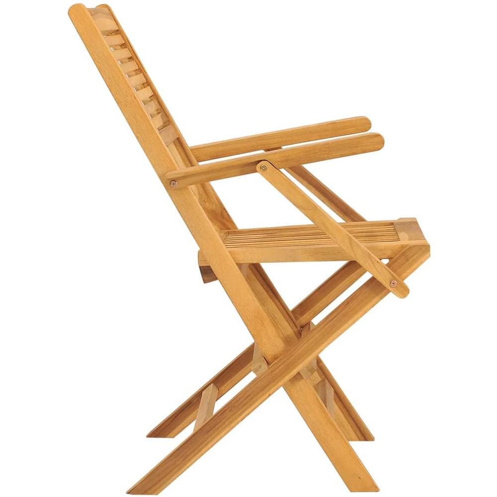 Sedie Da Giardino Pieghevoli 2pz 55x62x90cm Legno Massello Teak - Foto 2