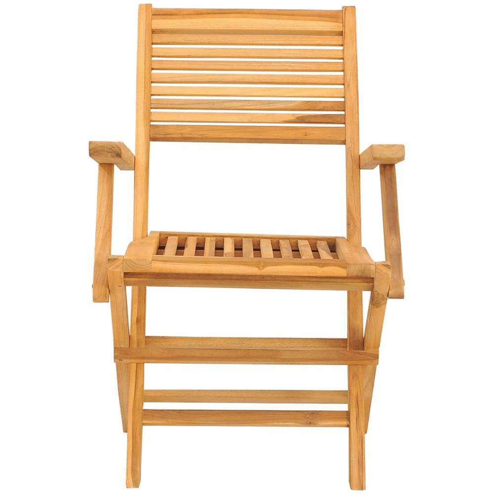 Sedie Da Giardino Pieghevoli 2pz 55x62x90cm Legno Massello Teak - Foto 7