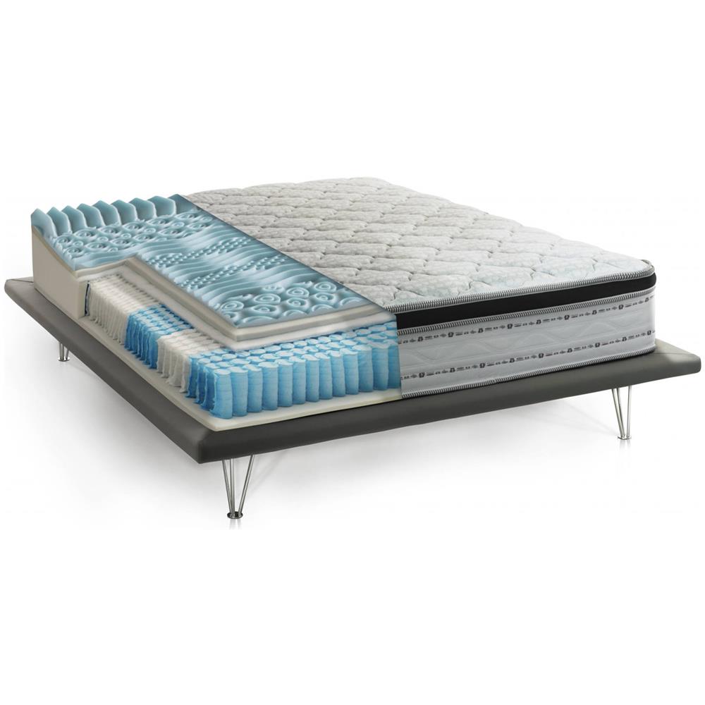 Materasso Matrimoniale Porzia, Sfoderabile In Memory Foam+gel E Molle Insacchettate, 100% Made In Italy, Anti Acaro E Anallergico, Cm 160x190h27 - Foto 2