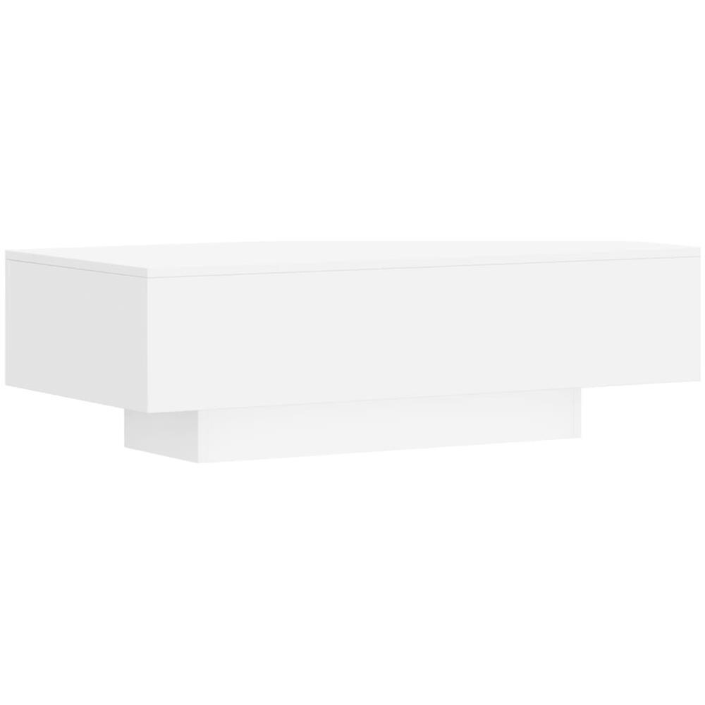 Tavolino Da Salotto Bianco 100x49,5x31 Cm In Legno Multistrato - Foto 2