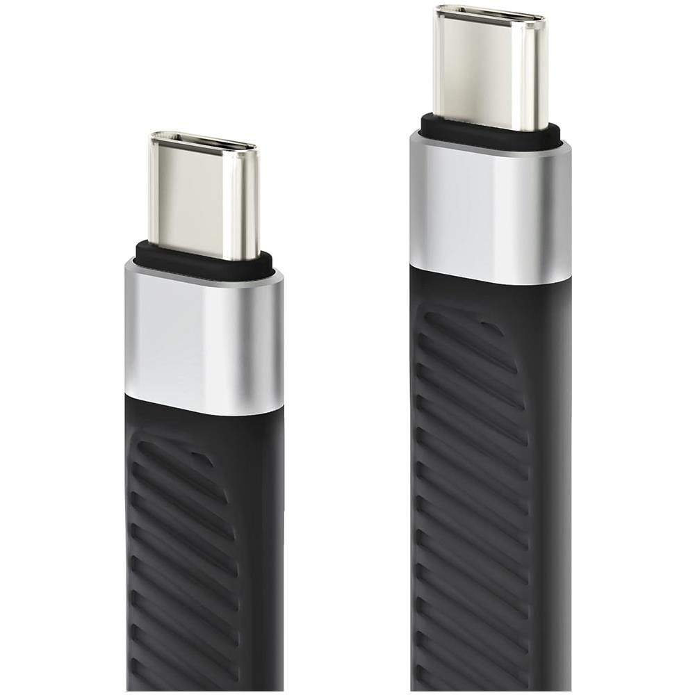 Cavo Corto Piatto Usb-c Maschio A Usb-c Maschio E-mark Ricarica Rapida Fpc 12.4 Cm - Foto 3