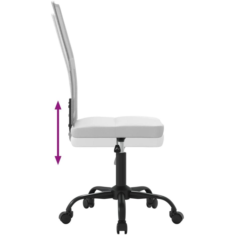 Sedia da Ufficio Altezza Regolabile Bianca in Tessuto a Rete - Foto 8