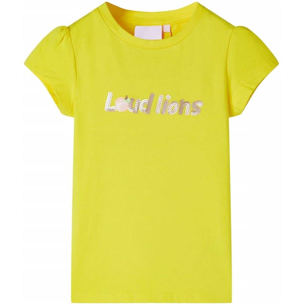 Maglietta Bambina Maniche Giallo Acceso 140 - Foto 1