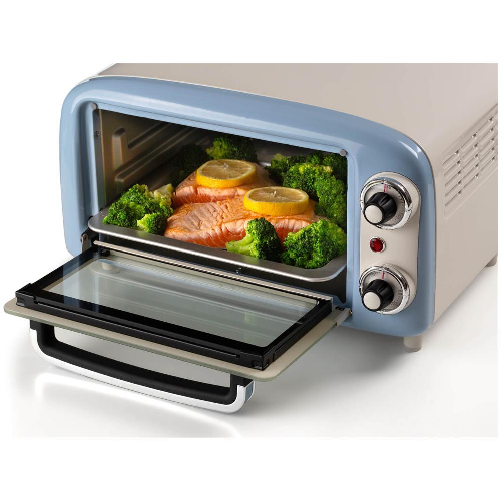 Fornetto Elettrico Vintage 00C391905AR0 a Libera Installazione con Capacità 10 Litri Potenza 800 W Colore Blu - Foto 2