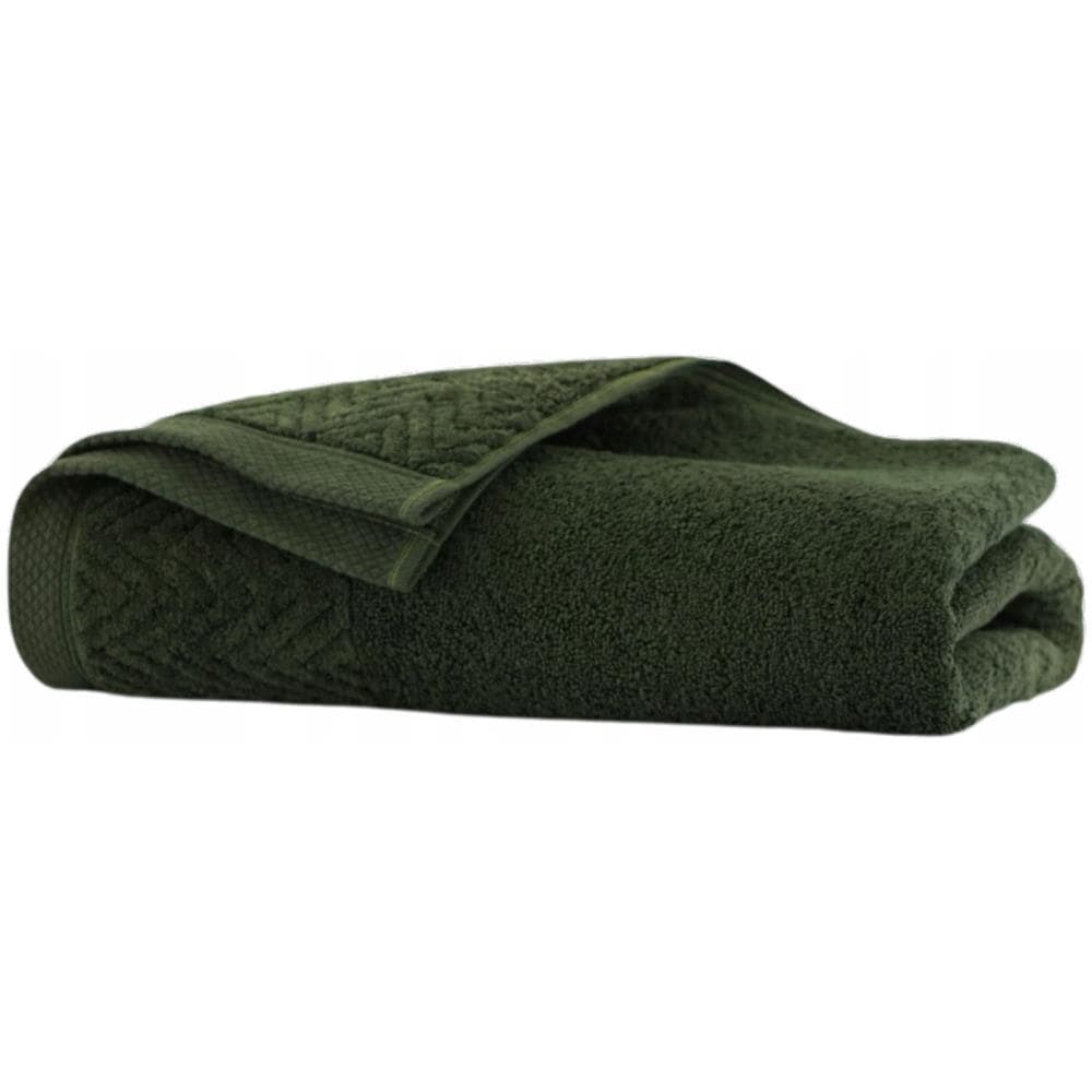 Asciugamano Toscana - 70x140 cm - Verde scuro - Di lusso, antibatterico, morbido - Foto 1
