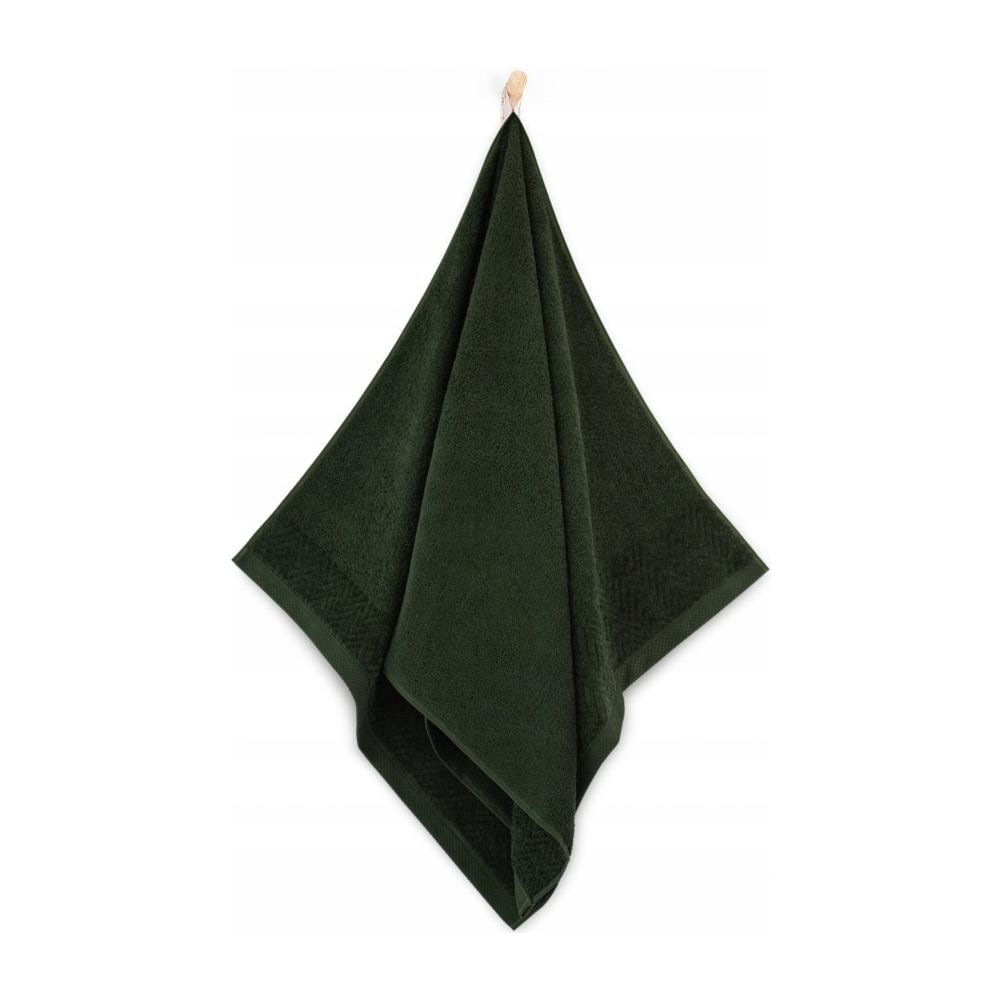 Asciugamano Toscana - 70x140 cm - Verde scuro - Di lusso, antibatterico, morbido - Foto 2