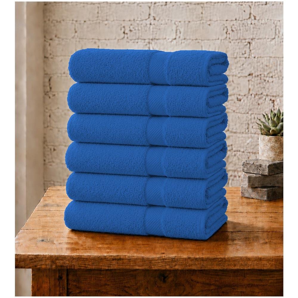 Set 6 Asciugamani Viso 55x100 cm - Eleganza e Comfort per il Tuo Bagno - Turkish sea /Blu Royale - Foto 1