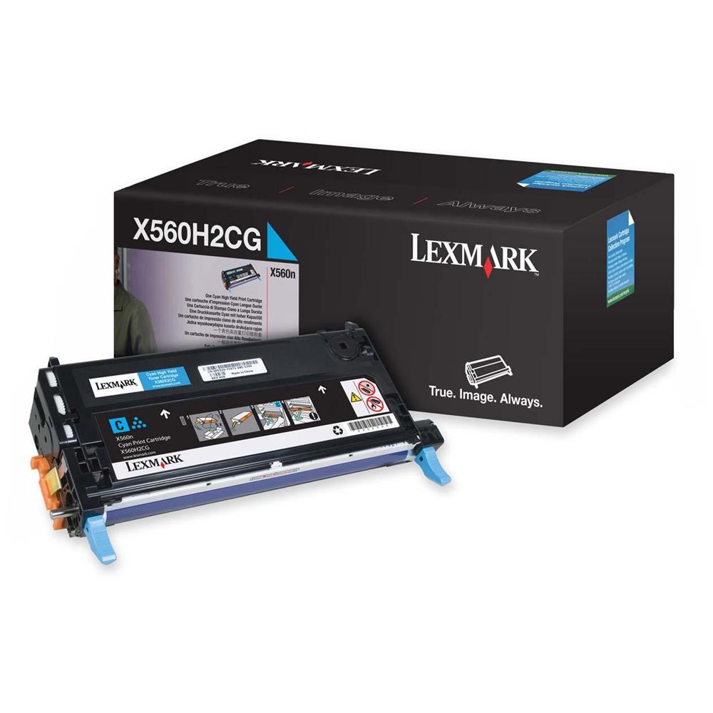 0X560H2CG Toner Originale Ciano per Lexmark X560n Capacità 10000 Pagine - Foto 2