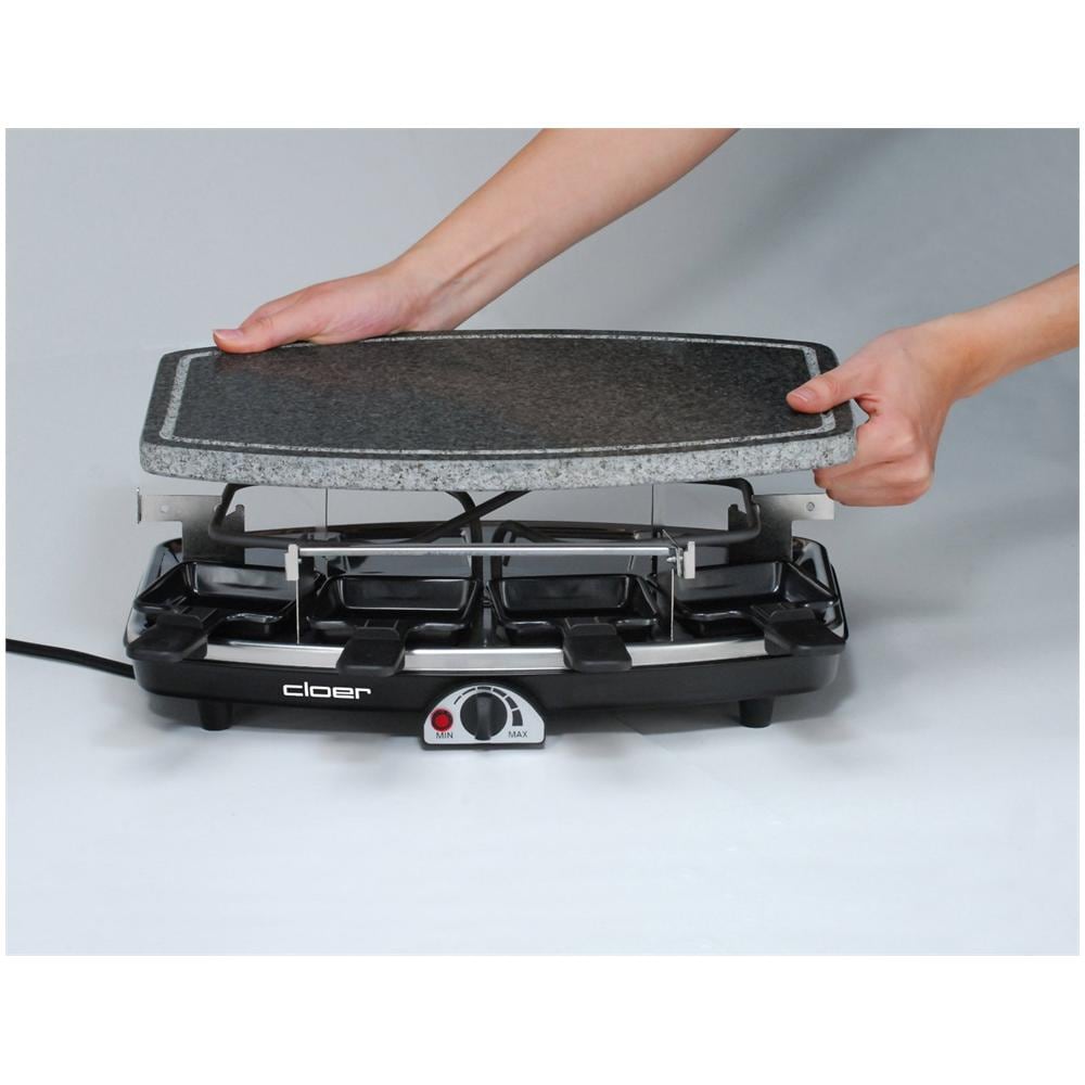 Raclette Grill in Pietra 6430 Nera e Grigia 1100 W 16.5 x 44 x 42.5 cm 6430-EU - Foto 2