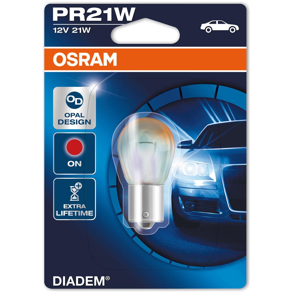 Lampa 12v Diadem - Pr21w - 21w - Baw15s - 1 Pz - Blister - Rosso - Foto 3