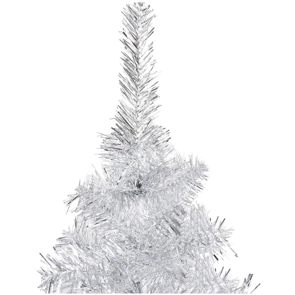 Albero Natale Artificiale con LED e Palline Argento 120cm PET - Foto 3
