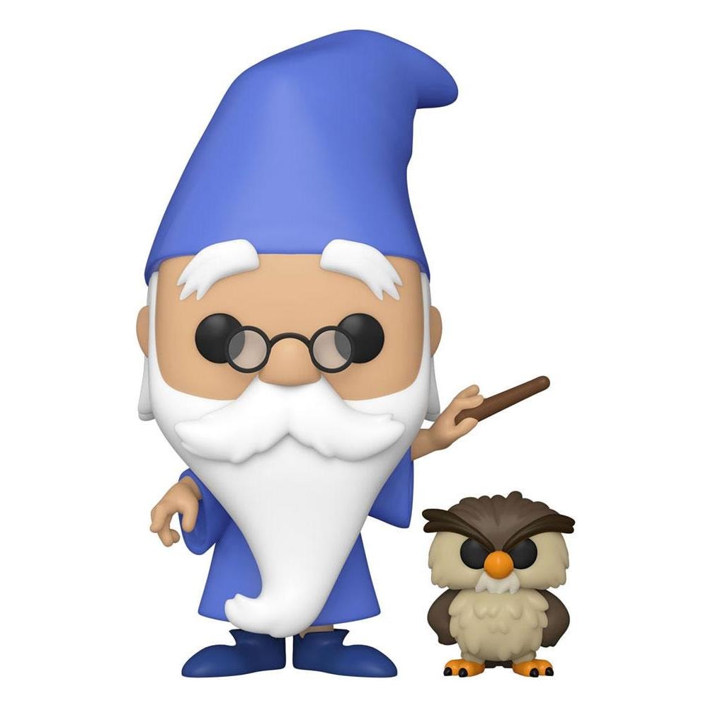 The Sword In The Stone Pop! & Buddy Vinyl Figure Merlin W / archimedes 9 Cm - Foto 1