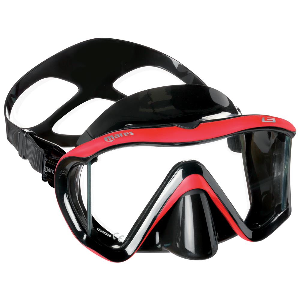 Maschera I3 Trasparente Nero / rosso - Foto 1