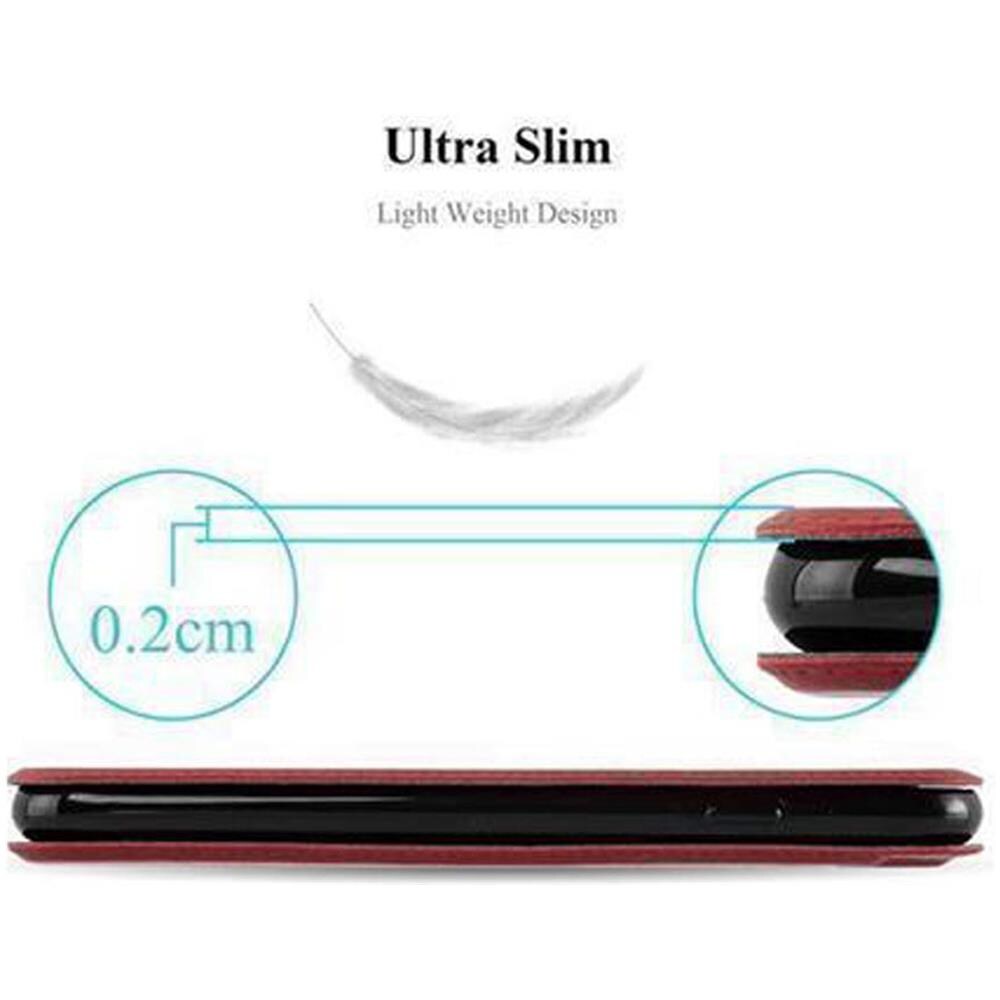 Cadorabo Custodia Compatibile Con Apple Iphone 5 / Iphone 5s / Iphone Se In Rosso Zafferano - Coperchio Protettivo Con Chiusura Magnetica, Funzione Stand E 2 Finestre Di Visualizzazione - Foto 7