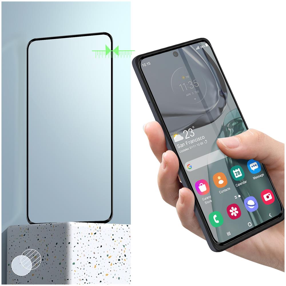 Vetro Temperato 9h Motorola Moto G62 5g Anti-macchie Bordo Nero - Foto 2