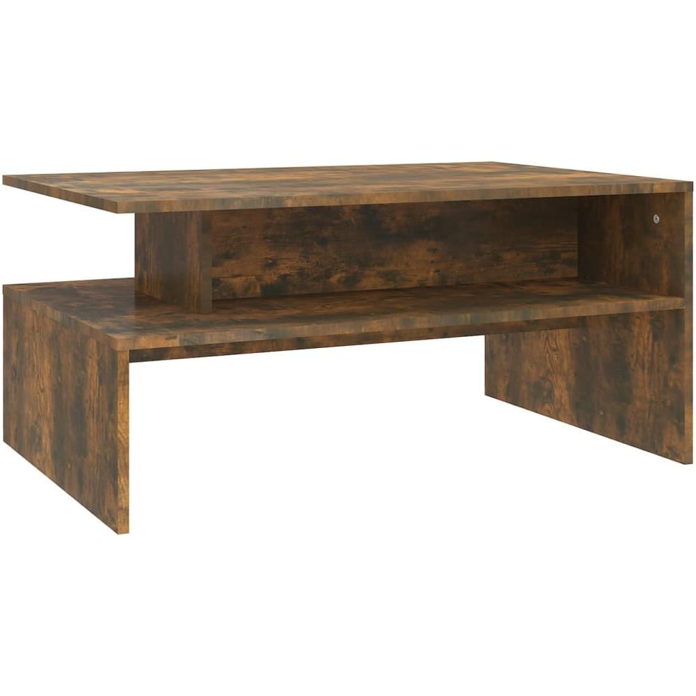 Tavolino Da Salotto Rovere Fumo 90x60x42,5 Cm Legno Multistrato - Foto 1