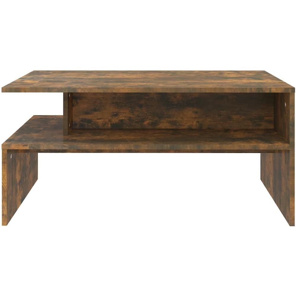 Tavolino Da Salotto Rovere Fumo 90x60x42,5 Cm Legno Multistrato - Foto 2