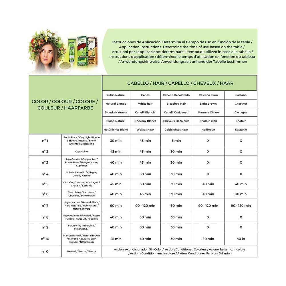 Crema-henna Colorante Nr. 10 Marrone Naturale 'herbal Time' - Foto 2