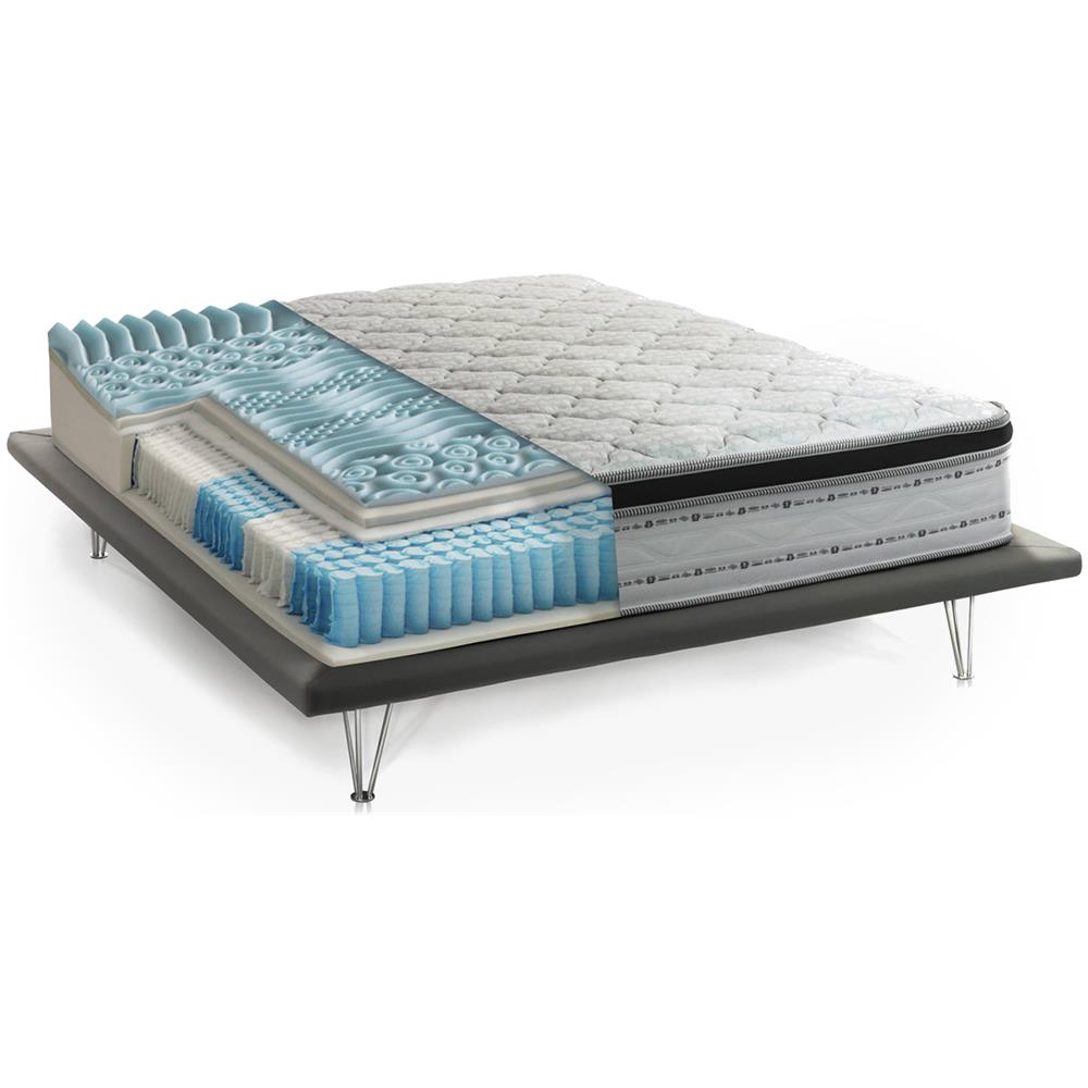Materasso Matrimoniale Porzia, Sfoderabile In Memory Foam+gel E Molle Insacchettate, 100% Made In Italy, Anti Acaro E Anallergico, Cm 160x200h27 - Foto 2