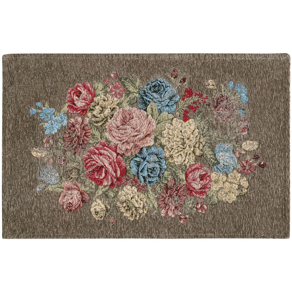 Tappeto Arredo Antiscivolo Camera Salotto Disegno Floreale Danubio Argilla By Suardi 65x300 Argilla - Foto 1