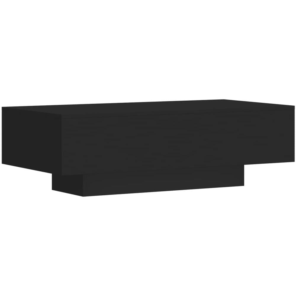 Tavolino Da Salotto Nero 100x49,5x31 Cm In Legno Multistrato - Foto 2