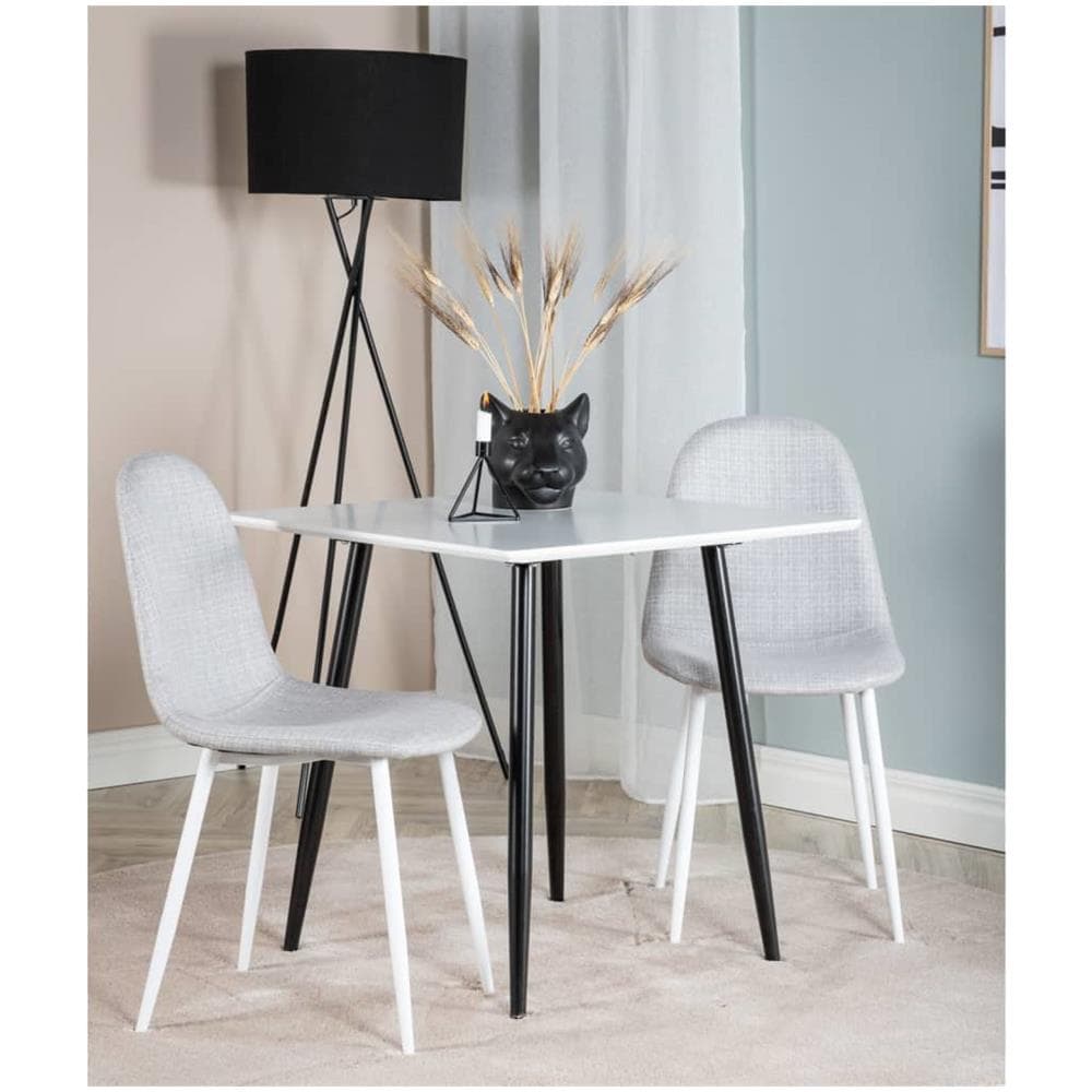 Sedie Da Pranzo 2 Pz Polar In Poliestere Grigio E Bianco - Foto 1