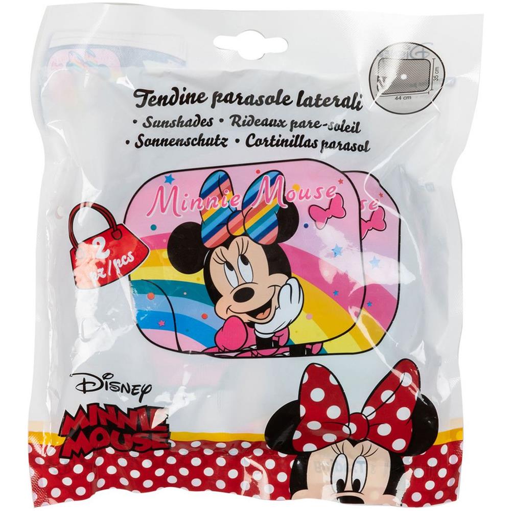 Coppia Di Tendine Laterali Parasole Auto Minnie Bambina Rosa - Foto 3