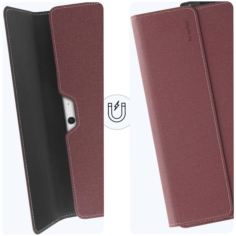 Custodia Per Microsoft Surface Pro 9 E Pro 11 Funzione Supporto Serie Safestand Bordeaux - Foto 2