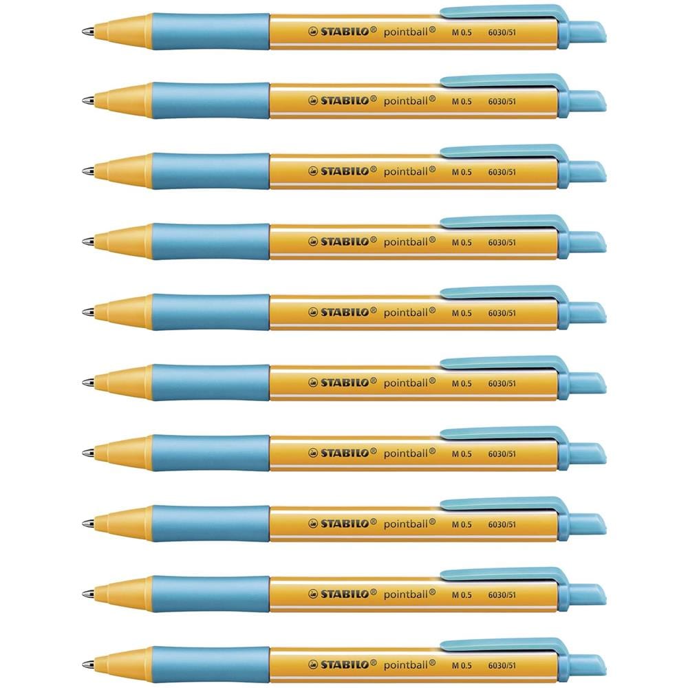 pointball - Penna a Sfera Ecosostenibile - CO2 neutral - Confezione da 10 - Turchese - Foto 1