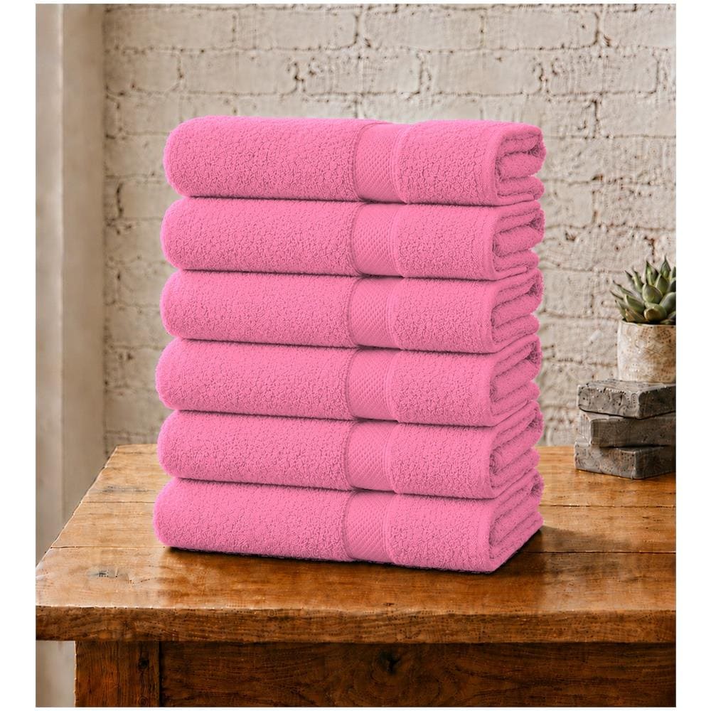 Set 6 Asciugamani Viso 55x100 cm - Eleganza e Comfort per il Tuo Bagno - Pink Carnation /Rosa Garofano - Foto 1