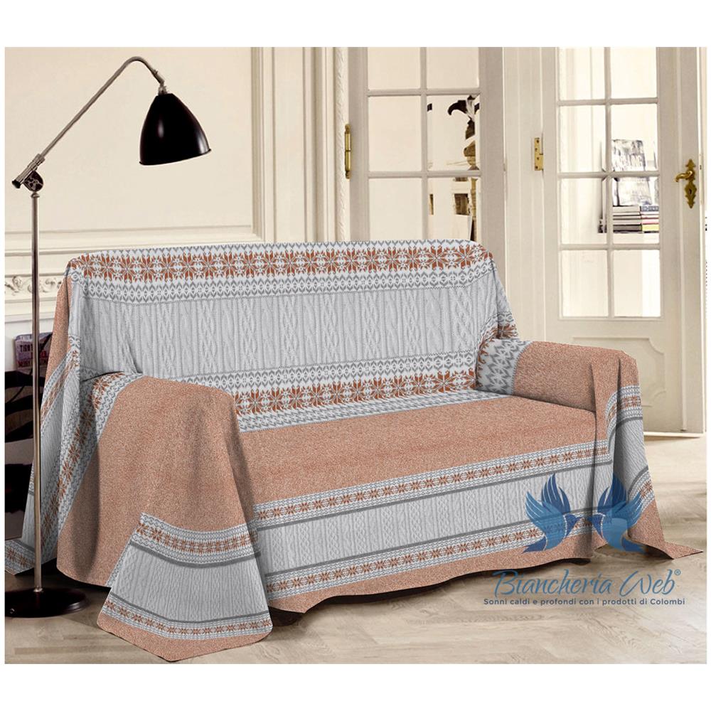 Telo Arredo Linea Pensieri Delicati Disegno Maglia Singolo Arancio - Foto 1