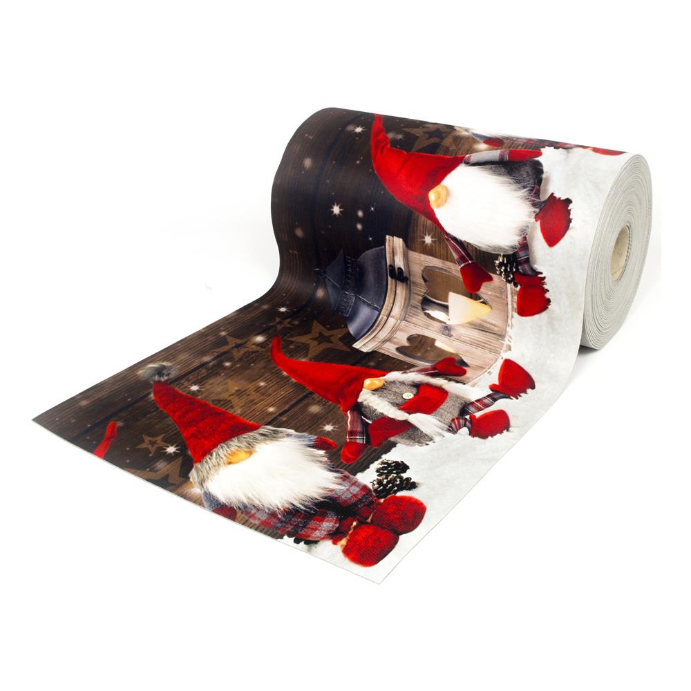 Tappeto Passatoia Antiscivolo Con Stampa Digitale Dis. Elfo Natale 50x230 Neve - Foto 1