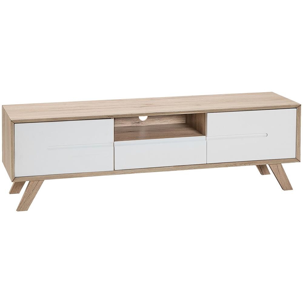 Porta Tv Laminato In Color Legno Chiaro / bianco Forester - Foto 1