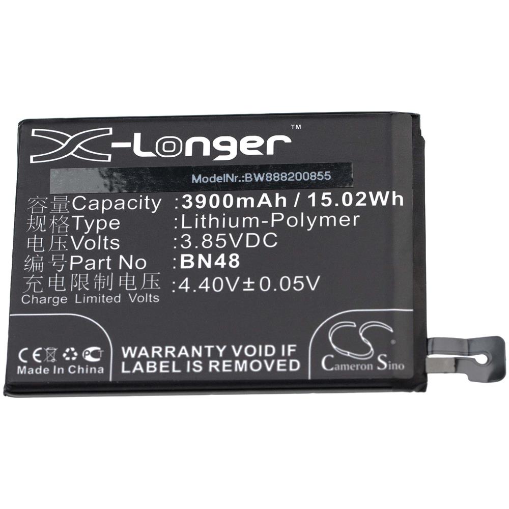 Batteria Sostituisce Xiaomi Bn48 Per Smartphone Cellulare Telefono Cellulari (3900mah, 3.85v, Li-poly) - Foto 1